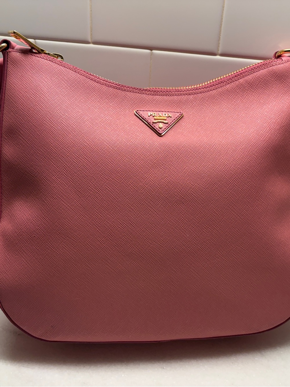 Pink Leather Shoulder Bag by Prada! - Picture 7 of 10